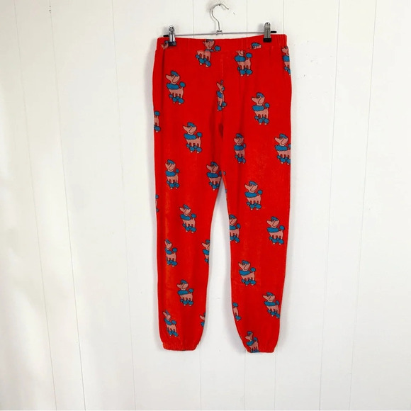 Hugo Loves Tiki Poodle Print Pj Lounge Set Orange Girls Size 12 T Organic Cotton - Picture 2 of 16